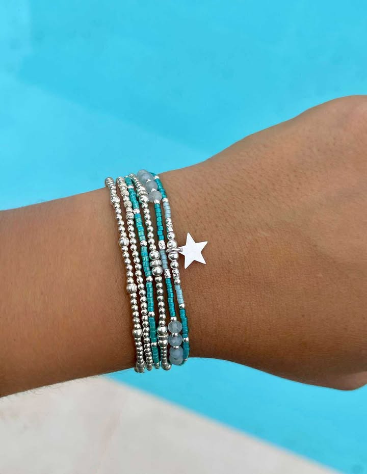 Bracelet 2 tours Marie bleu