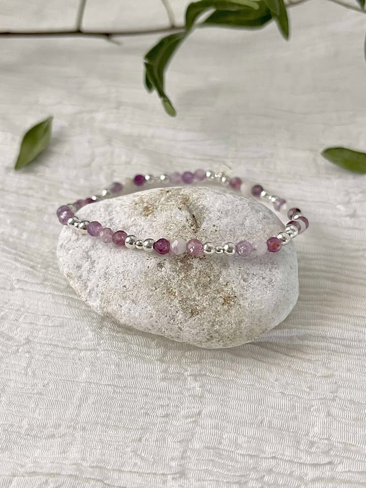 Bracelet gemma lépidolite