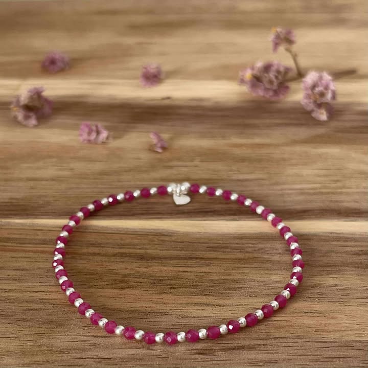 Bracelet Alia Corindon rouge
