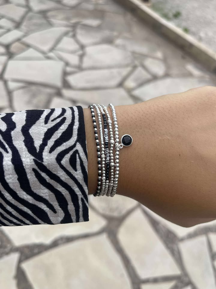 Bracelet Olia spinelle noire