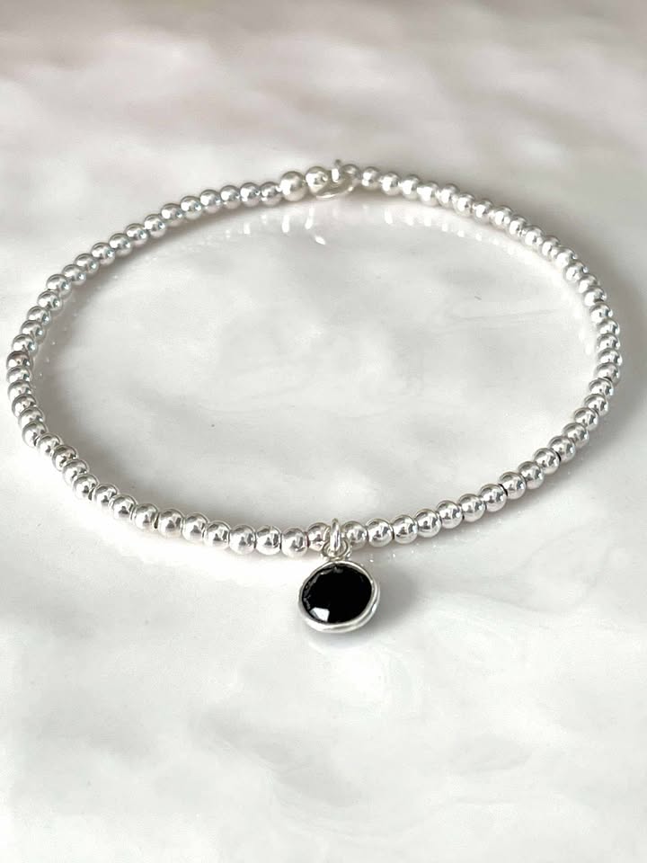 Bracelet Olia spinelle noire