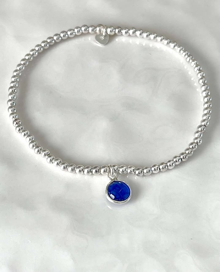 Bracelet Olia jade bleue