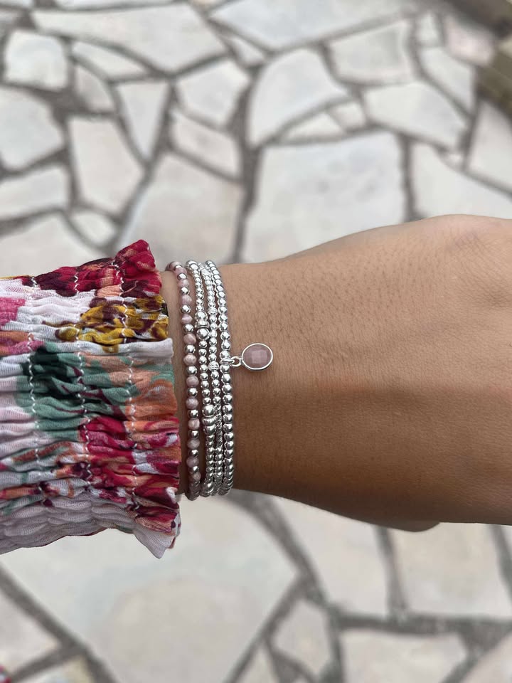 Bracelet Olia pierre de lune beige