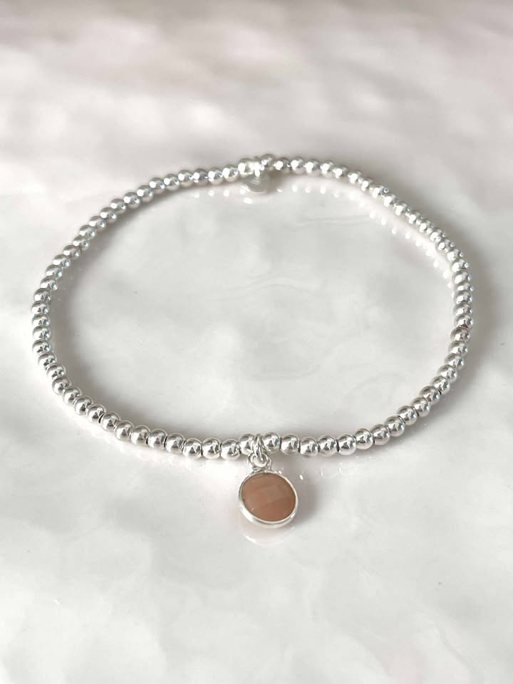 Bracelet Olia pierre de lune beige