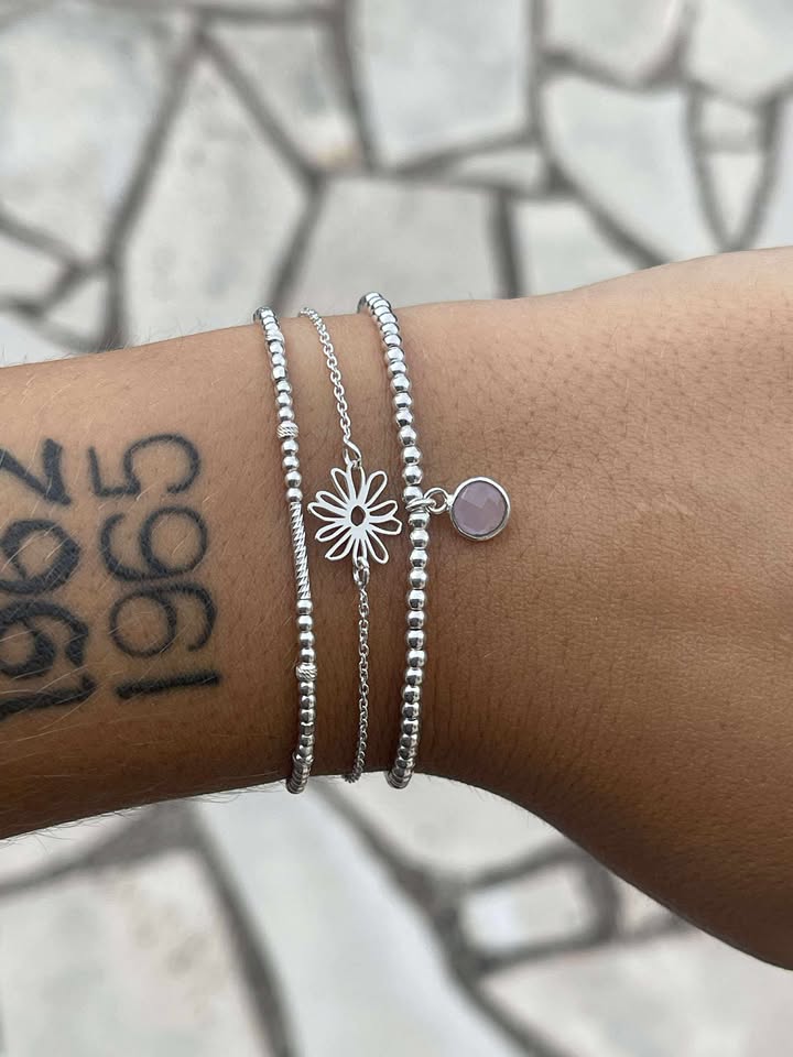 Bracelet Olia quartz rose