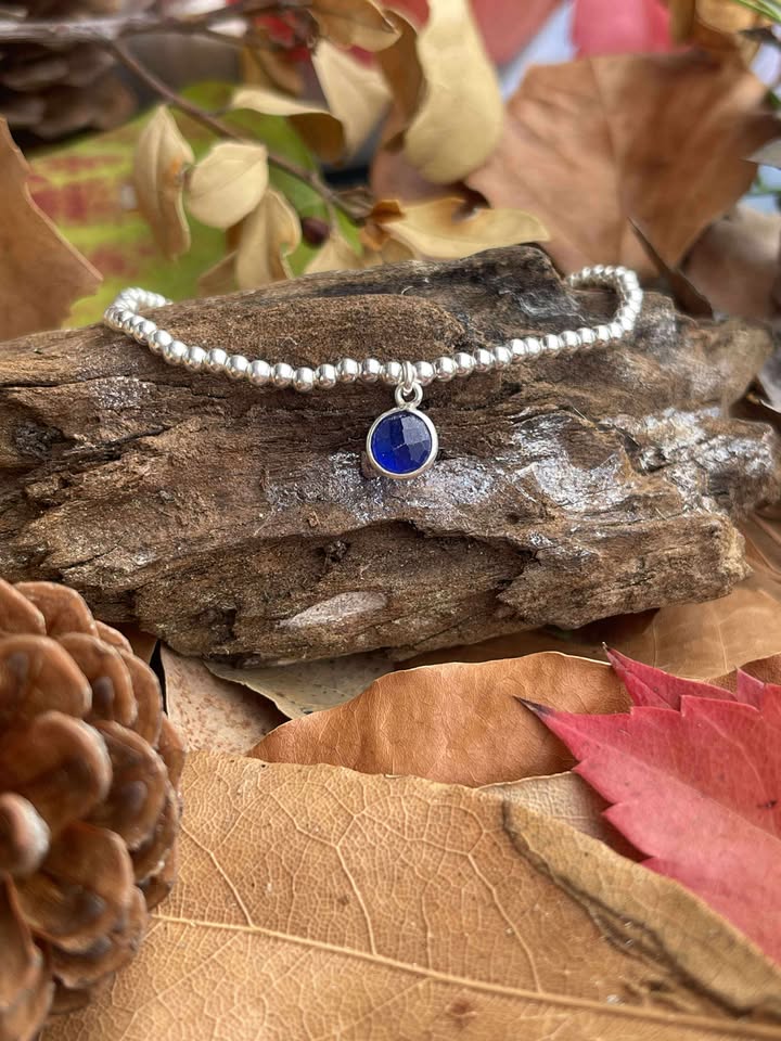 Bracelet Olia jade bleue