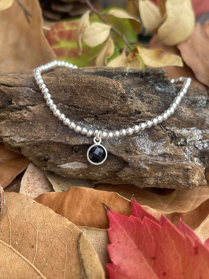 Bracelet Olia spinelle noire