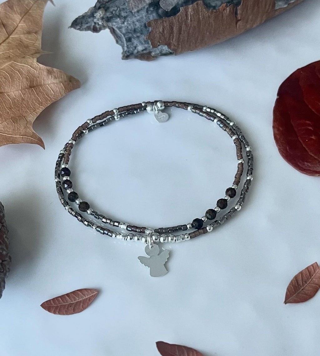 Bracelet 2 tours Marie Marron