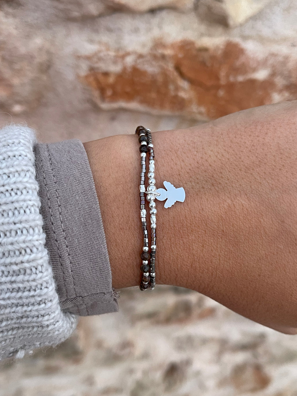 Bracelet 2 tours Marie Marron