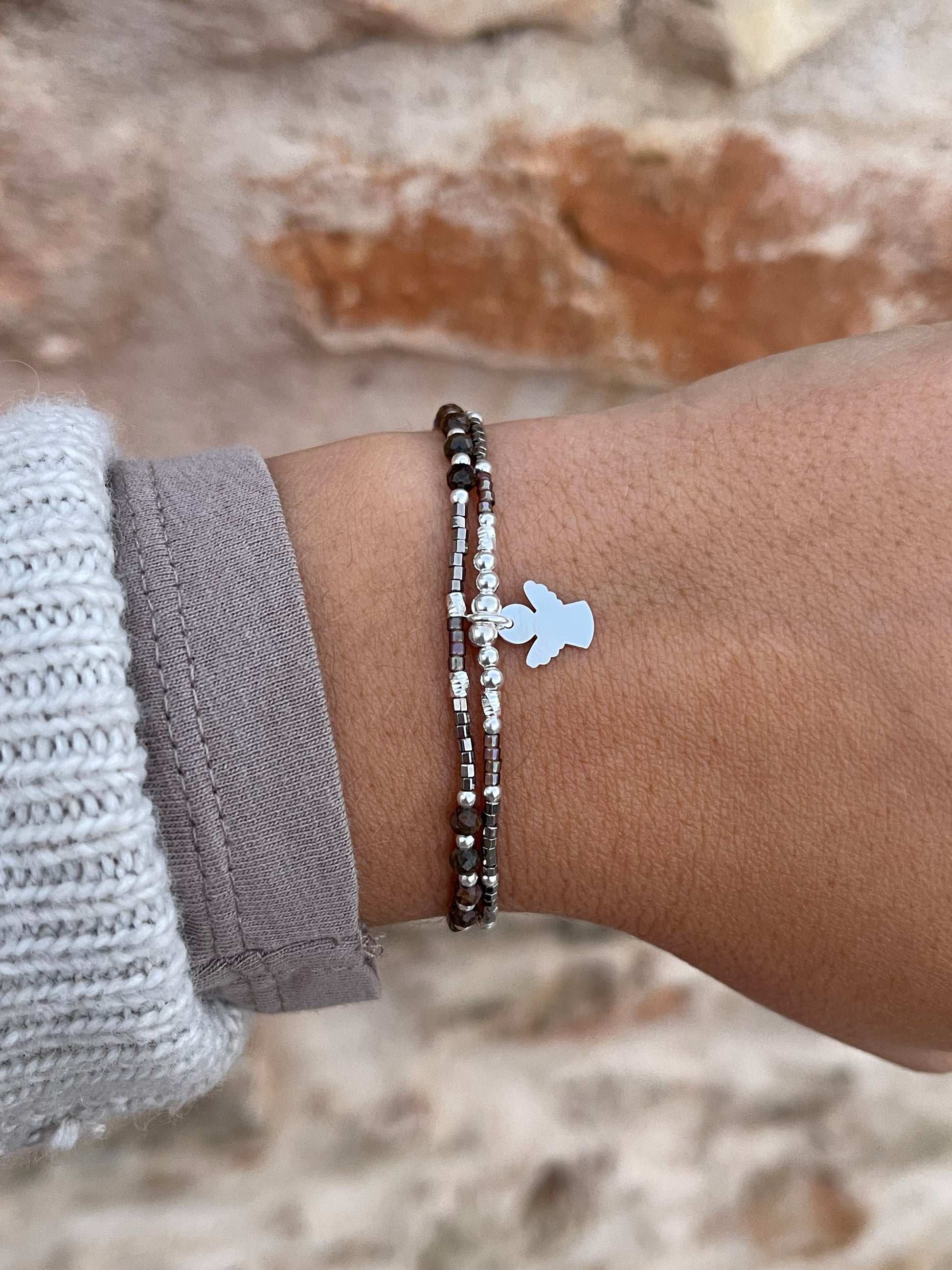 Bracelet 2 tours Marie Marron