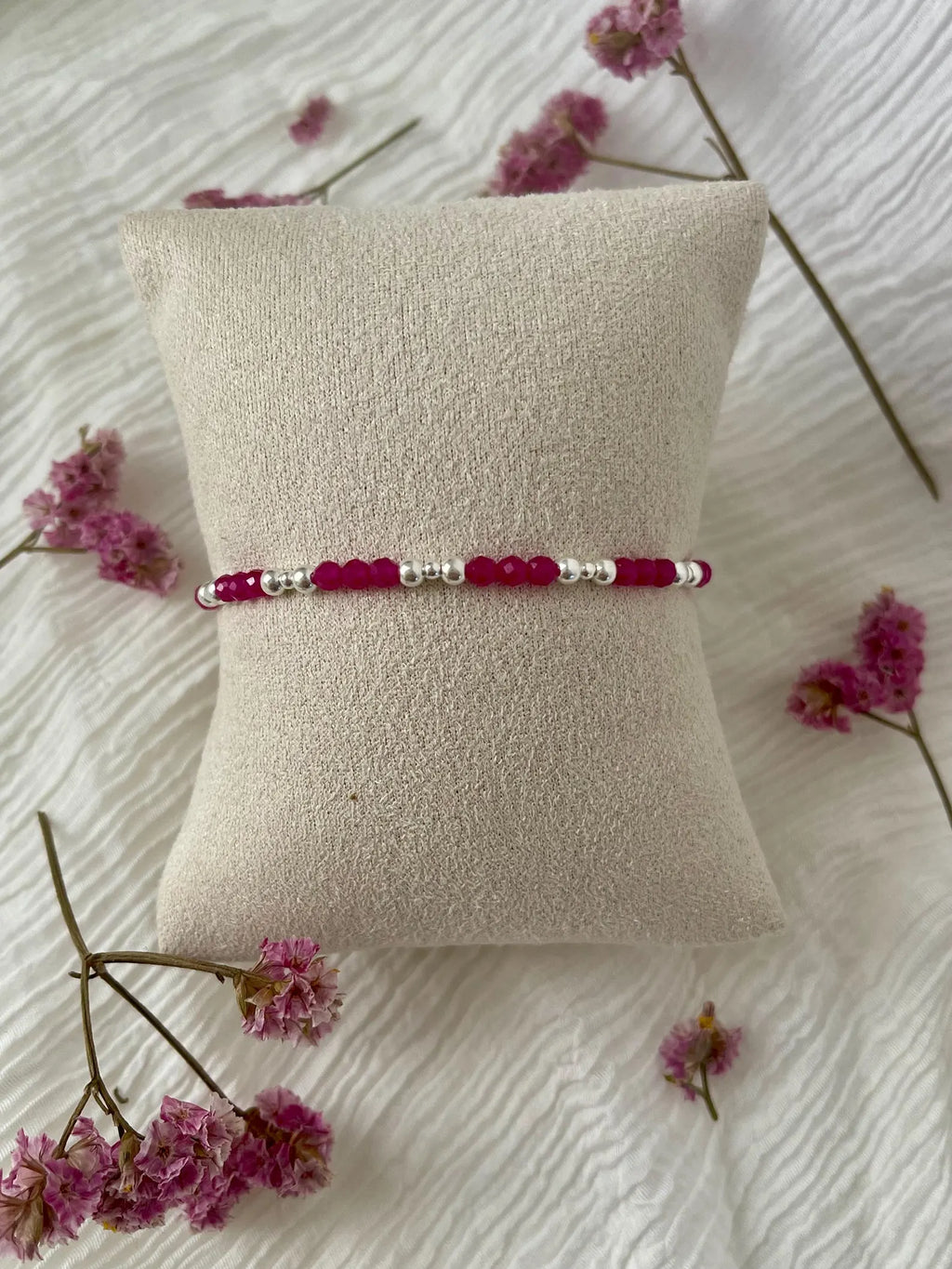 Bracelet gemma corindon rouge