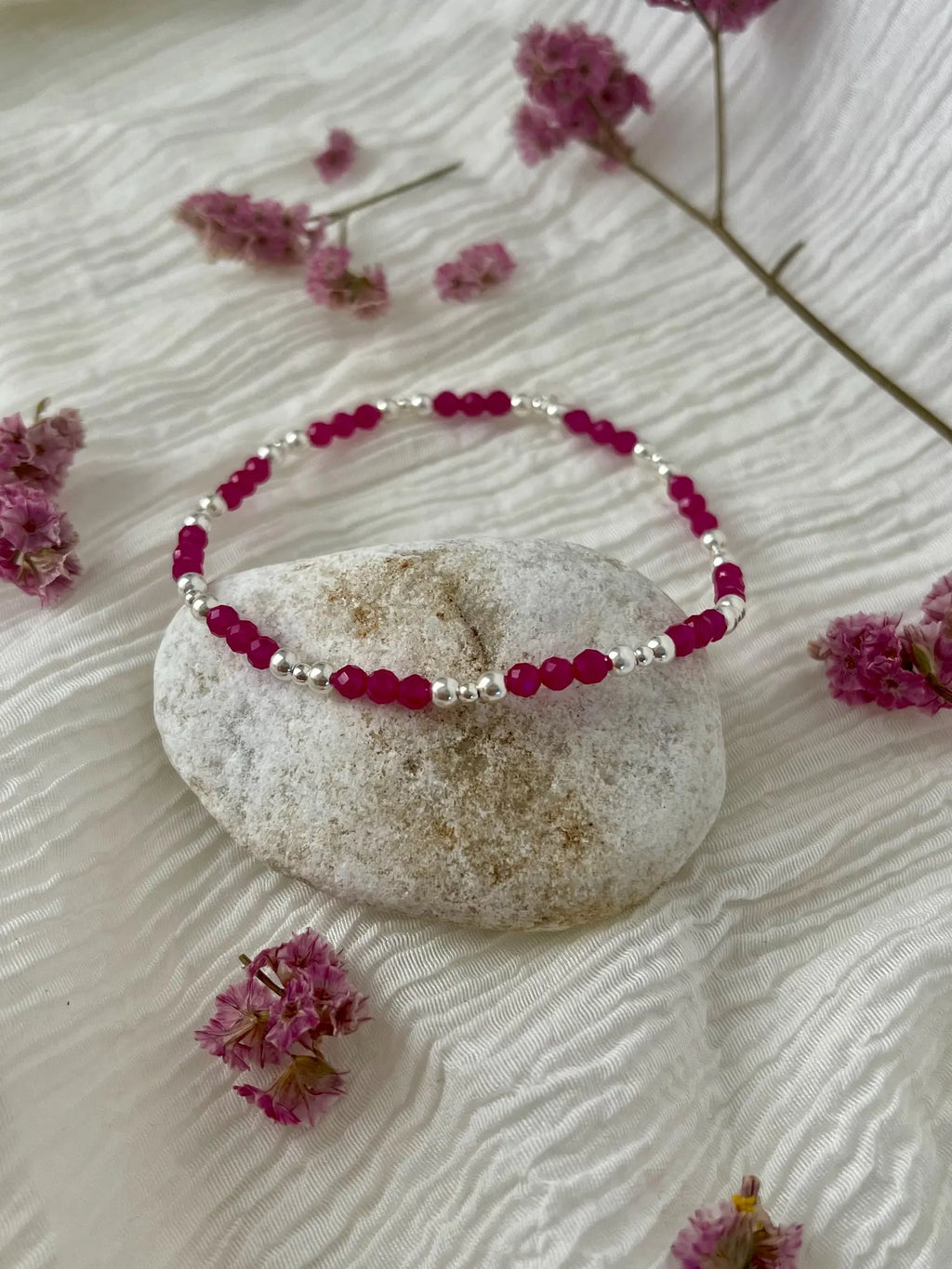 Bracelet gemma corindon rouge